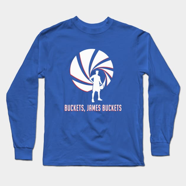 Buckets, James Buckets Long Sleeve T-Shirt by Philly Drinkers